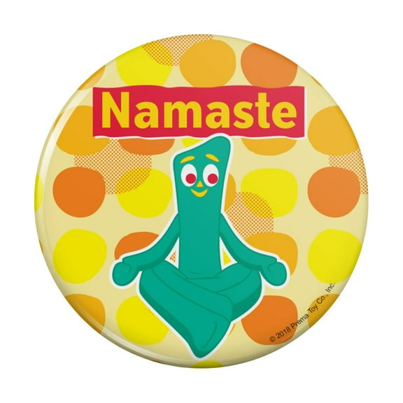 Namaste Gumby - Yoga Meditation Kitchen Refrigerator Locker Button Magnet