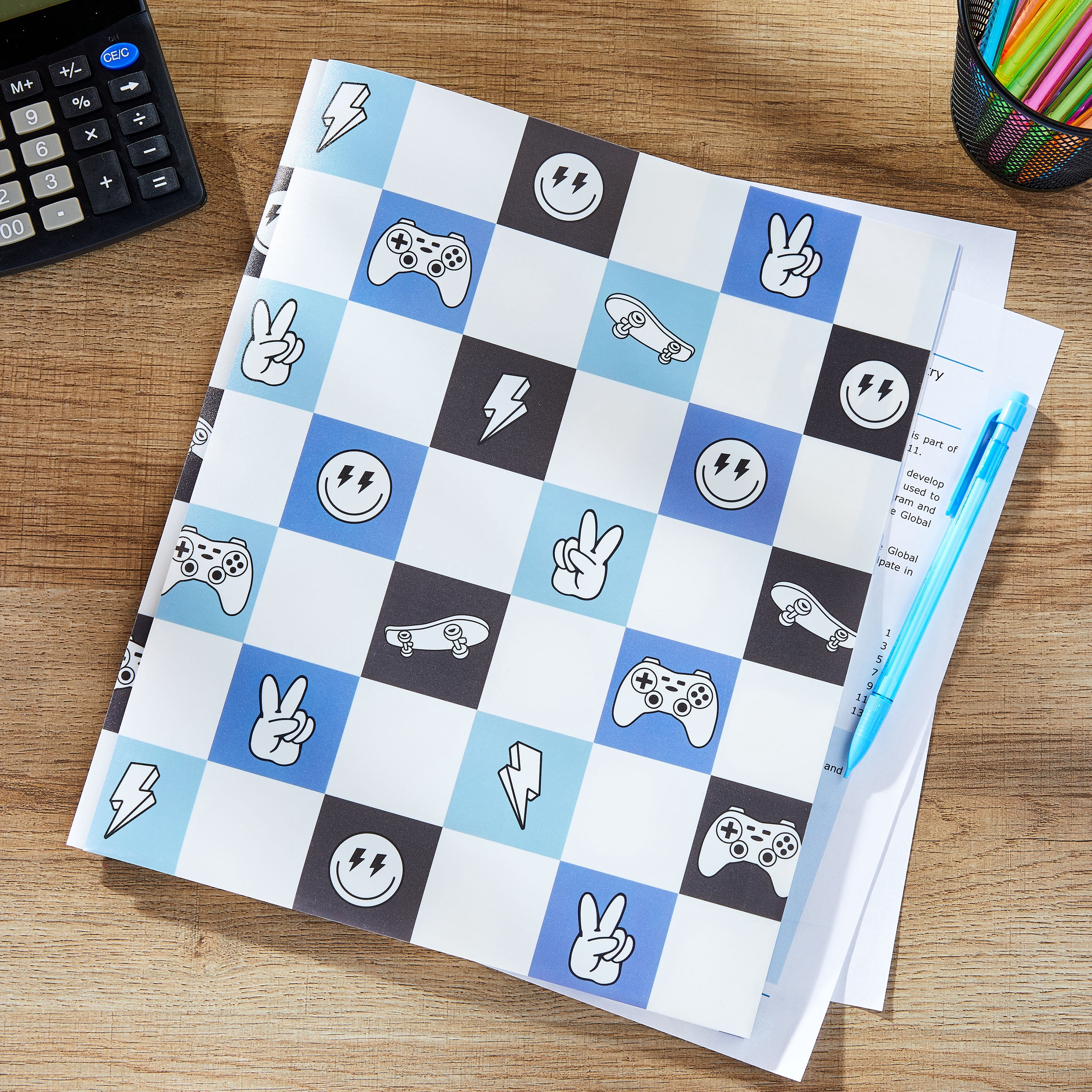 Pen+Gear P0LY PRONG FOLDER CHECKERBOARD