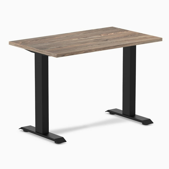 Desky Zero Mini Office Desk - Natural Walnut / 40" X 24" / Matte Black
