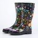 thumbnail image 1 of Botas de alta lluvia impresas para mujeres, botas de Goma natural, botas antideslizantes de nieve, botas de invierno para mujeres 9 juegos de jardín, 1 of 5