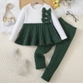 thumbnail image 2 of Taybagh Baby Girl Outfits 4t Girl Clothes Long Sleeved Top Pants Cute Clothes Ruffle Bow Graphic Fall Birthday Outfit, 2 of 9