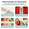 thumbnail image 3 of Peach Travel Portable Square Jewelry Box Organizing Rings Earrings Necklaces Bracelets for Girls Women, 3 of 6