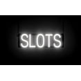 thumbnail image 1 of SpellBrite SLOTS LED Sign for Business. 20.3" x 6.3" White SLOTS Sign Has Neon Sign Look With Energy Efficient LED Light Source. Visible from 500+ Feet, 8 Animation Settings., 1 of 4