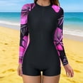 thumbnail image 5 of Axiiglly Long Sleeve Swimsuits for Women Rash Guard One Piece Boyleg Swimsuit Zipper Surfing Bathing Suit UPF 50+, S-3XL, 5 of 7