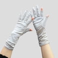 thumbnail image 2 of COMVALUE Women’s Summer Sun Protection Driving Gloves Non-slip Touchscreen Sunblock Mid-Length Gloves for Cycling Riding (Grey, One Size), 2 of 3