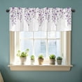 thumbnail image 2 of CoreLiving Watercolor Wisteria Printed Window Valance Light Filtering Short Curtain for Kitchen Bathroom Small Window Home Decoration 1 Panel, 2 of 6