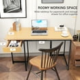 thumbnail image 6 of Costway Computer Desk Home Office Gaming Table Workstation Metal Frame with Drawer Natural, 6 of 10
