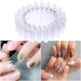thumbnail image 2 of Nail Polish Display Card, 30pcs Sunflower Design Acrylic Nail Art Color Polish Display Board Practice Tips Nail Art Stand for Salon Home DIY (Transparent), 2 of 8