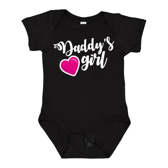 Inktastic Valentine's Day Daddy's Girl with Heart Girls Baby Bodysuit