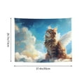 thumbnail image 6 of Kdxio Blue Sky Winged Cat Wall Hanging Tapestries Banner For Bedroom College Dorm Home Living Room Party Decor 29X37 In, 6 of 8