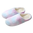thumbnail image 3 of KELINFONG Women's House Slippers Memory Foam Bedroom Shoes Indoor Outdoor Slip on Fuzzy Slippers, 3 of 4
