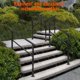 thumbnail image 5 of QinaQin Pasamanos de aleación de aluminio para escalones exteriores, barandal metálico para porch o deck de 2 a 3 escalones, incluye kit de montaje para concreto, 5 of 6