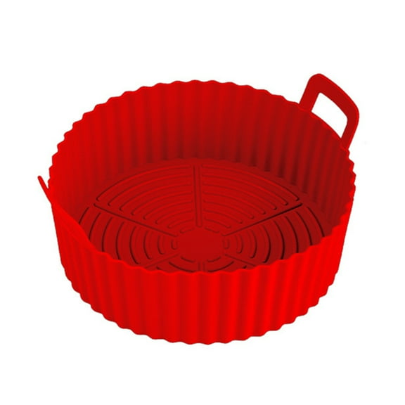 Shoreew Silicone Baking Pan Tray for Air Fryer Reusable Liner Pot Protector with Raised Edge Double Handles Non-Stick Heat-Resistant Kitchen Gadgets