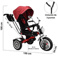 thumbnail image 4 of Triciclo para Niños JOYKOO reclinable giratorio 360 sonido Llanta goma rojo, 4 of 8