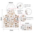 thumbnail image 7 of Cute Cartoon Dog Apron-Garden Aprons for Women with Pockets-Cotton Linen Waterproof Kitchen Cooking Gardening Aprons Adjustable for Kitchen,Cooking,BBQ and Salon 33x27 Inch, 7 of 7