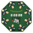 thumbnail image 1 of Costway 48" Poker Table Top - 8 Player Foldable Texas Holdem Poker Table Topper Green, 1 of 10