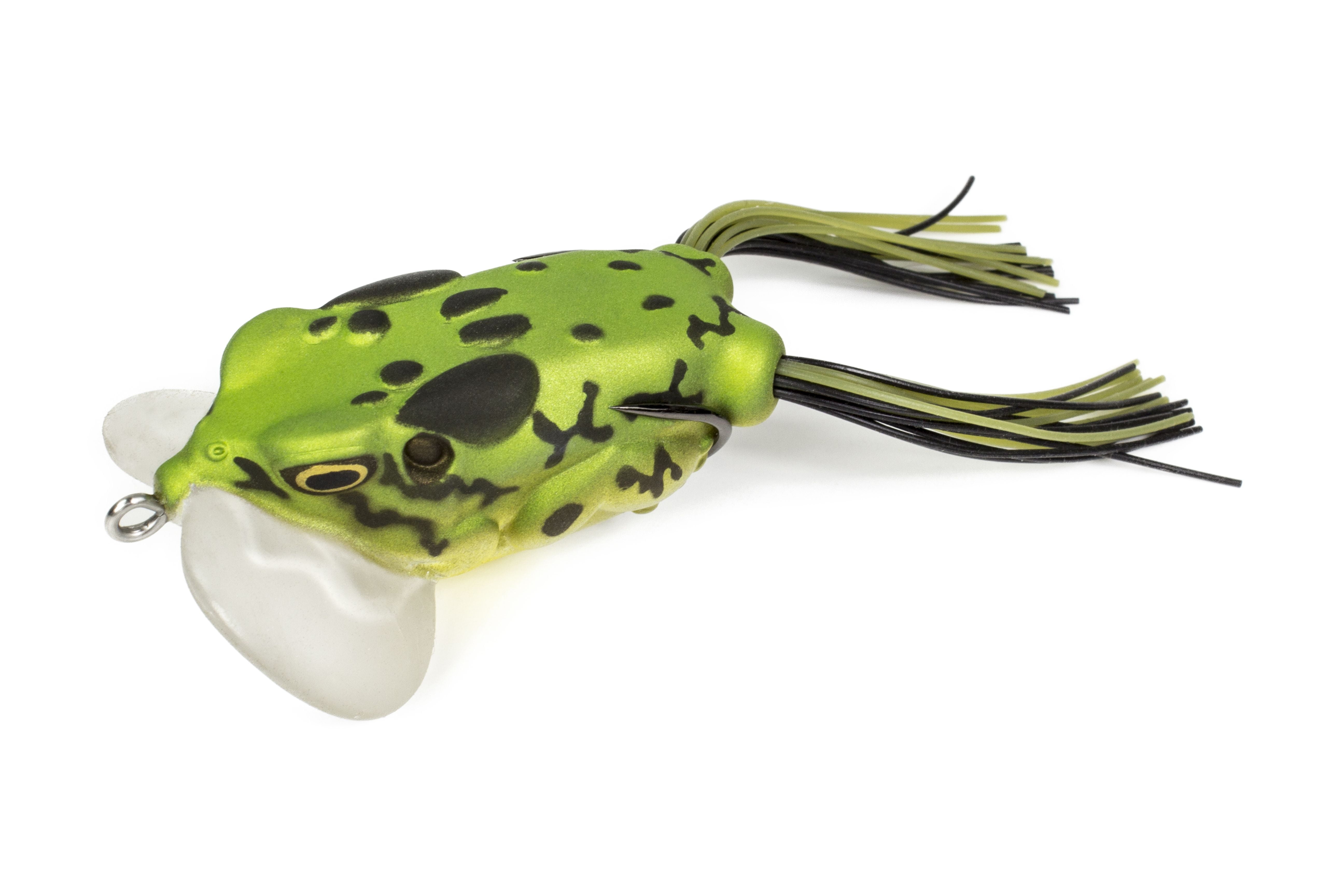 (2 pack) Lunkerhunt Yappa Frog - Topwater Lure - Green Tea,2.25in,1/2oz,Soft Baits,Fishing Lures