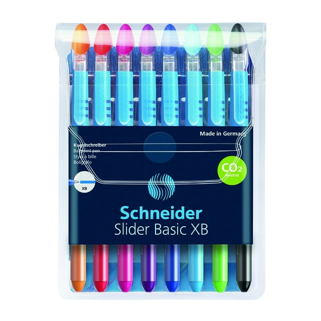 Bolígrafo Schneider Slider Basic Extra Bold 1,4 mm, paquete de 8