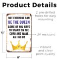 thumbnail image 2 of Not Everyone Can Be the Queen Some Have to Wave 8 Inch x 12 Inch Novelty Plastic Sign Durable Weatherproof UV Protected Perfect for Homes Offices Fun Gag Gift for Friends Crafted in the, 2 of 5