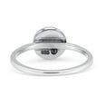 thumbnail image 3 of Round Ring Fashion Ring Oxidized Simulated Black Onyx Solid 925 Sterling Silver Size 7, 3 of 5