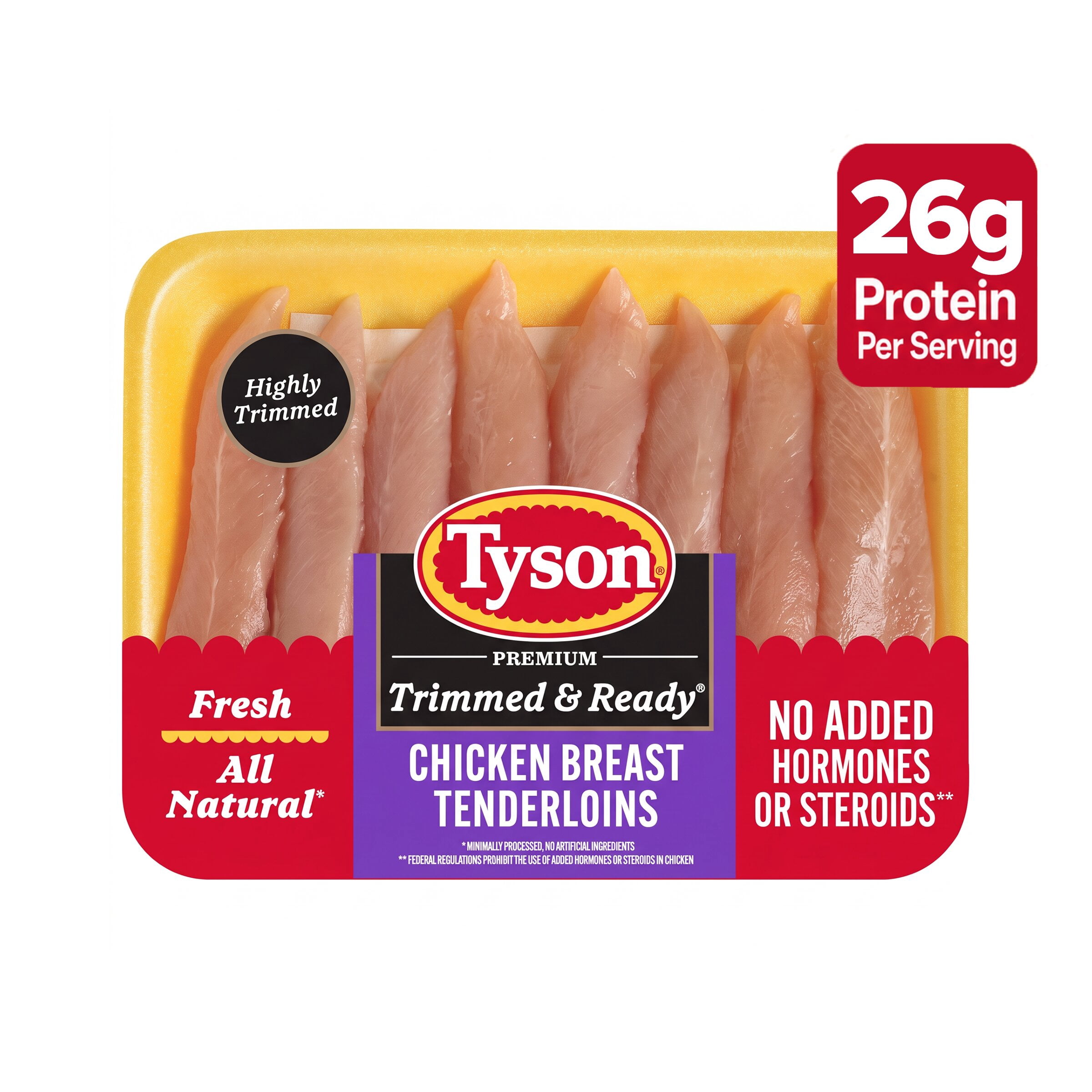 Tenderloin 4点セット　　iitomo56513 Tyson All Natural, Fresh Chicken Breast Tenderloins, 0.9 - 2.4 lb