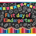 thumbnail image 3 of Chalkboard Style First Day of Kindergarten Banner for School Decoration Classroom Decor Educational Event, 3 of 6
