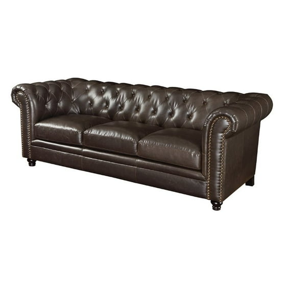 Coaster Company Roy 93 Sofa Brown Bonded Leather Match Com