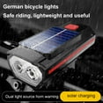 thumbnail image 2 of SolarPowered USB Rechargeable LED BicycleHeadlight LightLamp Bike Head Horn, 2 of 8
