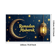 thumbnail image 3 of Ramadan Mubarak Banner Islamic Eid Decoration Backdrop Home Party Decor Lantern Display Celebration Festive Arabic Style Background Blessed Ramadan Wishes, 3 of 4