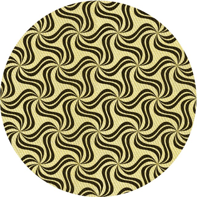 Ahgly Company Machine Washable Indoor Round Transitional Chocolate Brown Area Rugs, 3' Round