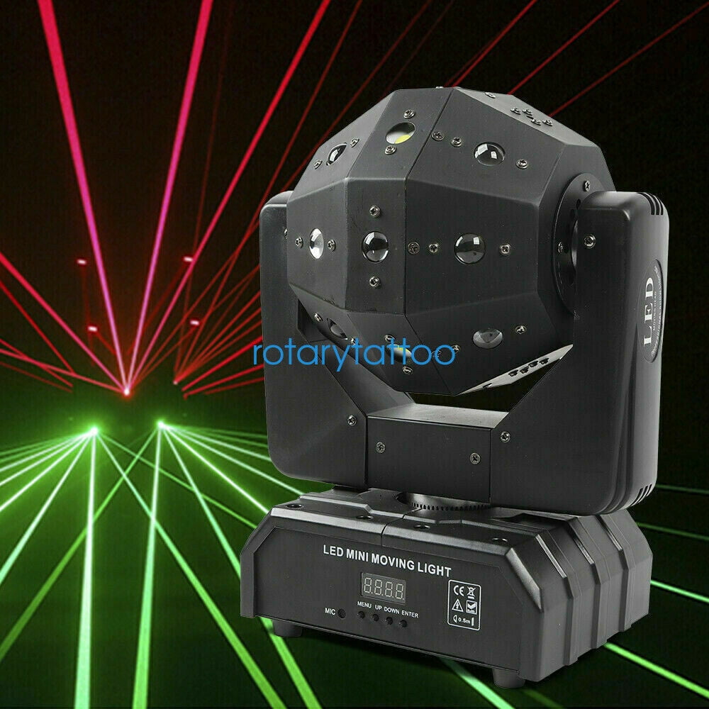 DENEST 16 LED Moving Head RGB Stage Light, DMX Sound Activated DJ Disco Lamp