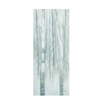 Trademark Fine Art 'Birches in Winter Blue Gray Panel I' Canvas Art by Julia Purinton