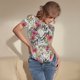 thumbnail image 3 of Fotbe Roses Mixed Zebra Body de Mujer con Cuello Redondo y Mangas Cortas, Sin Mangas Ajustado, Suave, Cómodo y Básico-Large, 3 of 7
