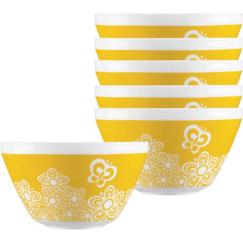 Pyrex Vintage Charm 6Piece Opal Glass Mixing Bowl Set