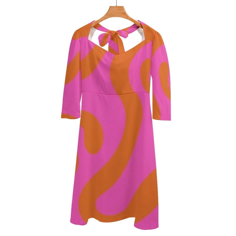 pink and orange swirl dress Grace Pink and Orange Swirl Dress