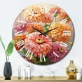 thumbnail image 3 of Designart "Romantic Impression of Light-Colored Zinnias I" Floral Oversized Wall Clock, 3 of 5