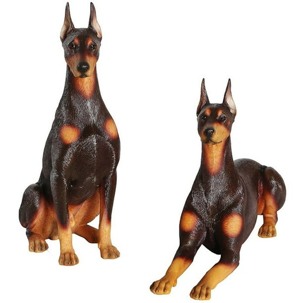 sparkly doberman statue