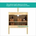 thumbnail image 6 of 30" Free standing Vanity, Wall Mounted Light Wood Bathroom Vanity with Ceramic Sink & Adjustable Shelf, Large Storage Vanity with 2 Doors and Metal Support Legs, Oak, 6 of 8