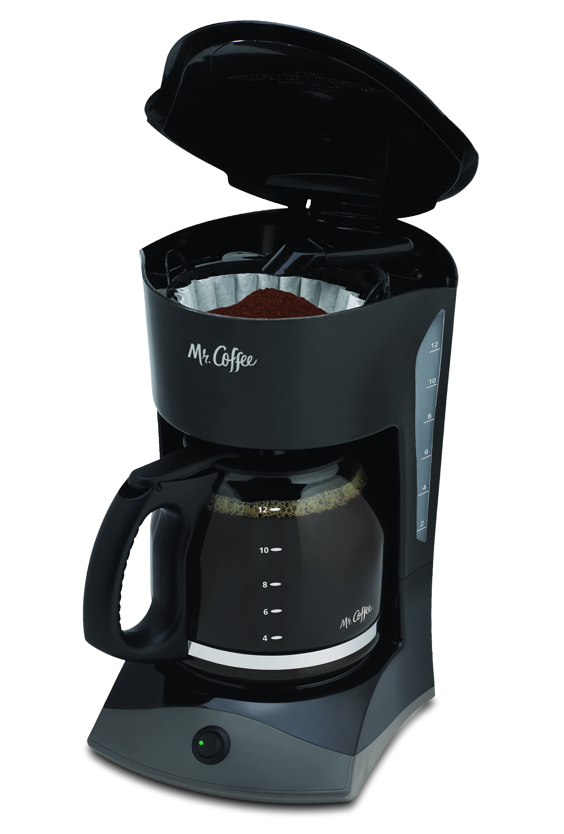 Mr. Coffee 12 Cup Coffee Maker with Easy On/Off LED Switch, White