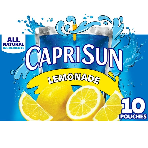 Pack of 2 - Capri Sun Lemonade Drink, 10 Ct Box, 6 Fl Oz Pouches Packaging May Vary