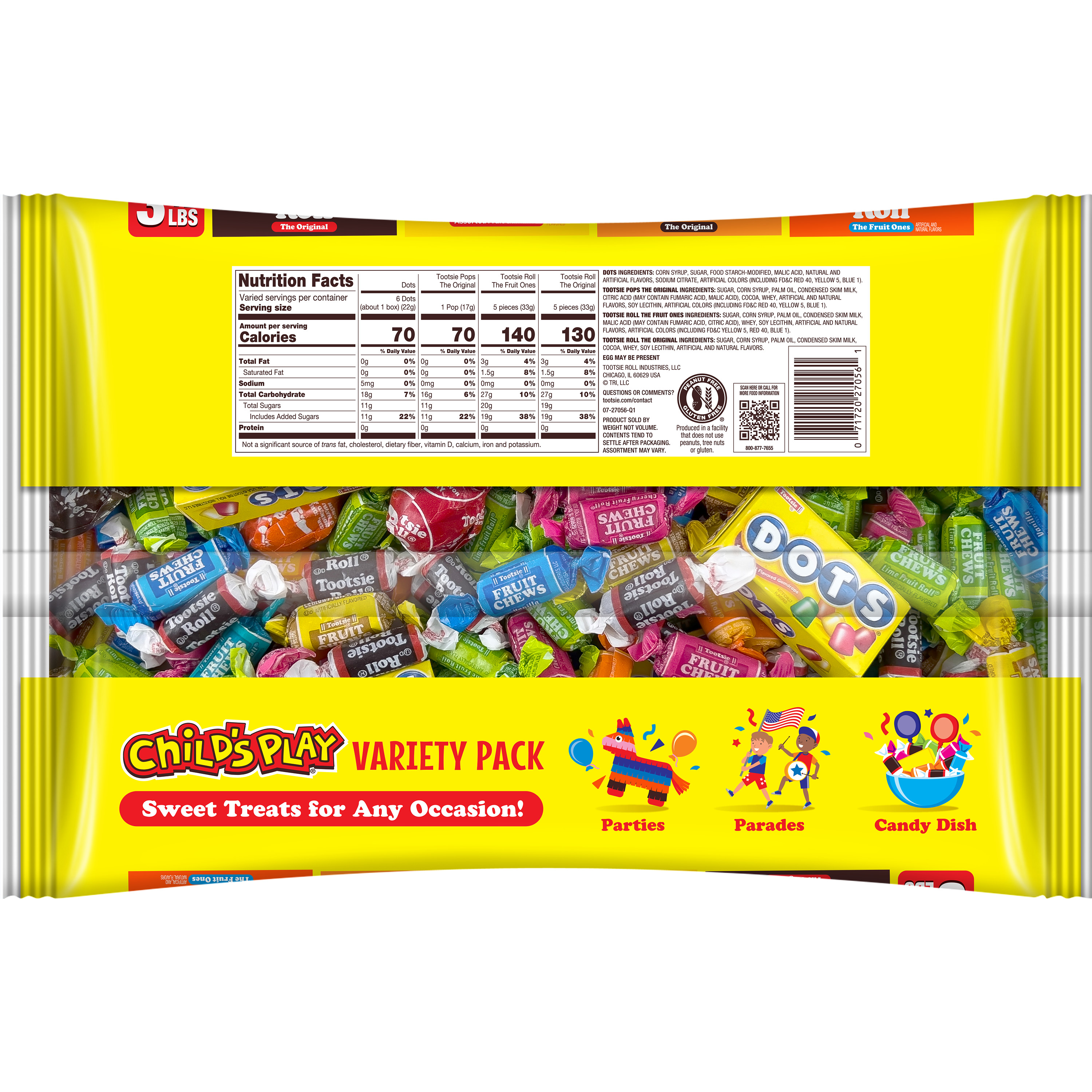 Tootsie Child's Play Assorted Candy, 56 oz Bag photo 2