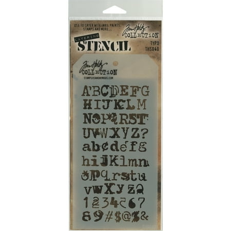 UPC: 0748252602756 | Tim Holtz Layered Stencil 4.125 X8.5 -Typo