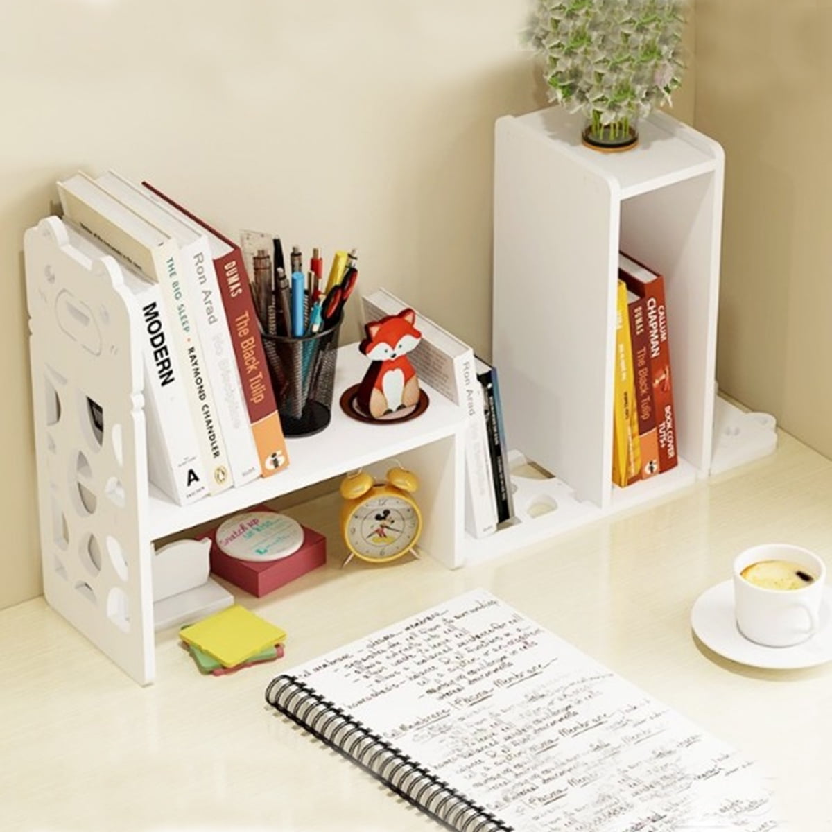 Buy Wooden Desktop Organizer Bookshelf Expandable Bookshelf Office