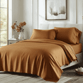thumbnail image 1 of Juego de sábanas de microfibra Matrimonial Smart Bamboo Supreme Pumpkin Spice, 1 of 5