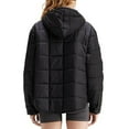 thumbnail image 4 of iOPQO Quilted Jacket Womens Puffer Jacket Pullover Puffer Jacket Womens Light Puffer Jacket Women Winter Coats for Women Puffer Quilted Puffer Jacket Winter Jackets for Women Black L, 4 of 9