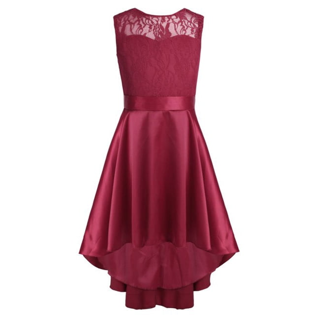 AAMILIFE Robes Sans Manches en Dentelle Fleurie Tulle pour Filles, Robes de Princesse pour Mariage, Bal, Fête, Robe Formelle