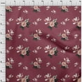 thumbnail image 4 of oneOone Rayon Dark Magenta Fabric Floral Sewing Craft Projects Fabric Prints By Yard 56 Inch Wide-XY, 4 of 4