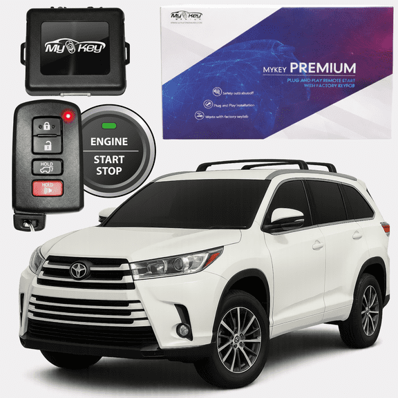MyKey Premium 2017-2019 Toyota Highlander XU50 Push-Button Start Remote Start Kit