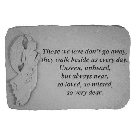 Those We Love Don't Go Away Memorial Stone - Angel Design
