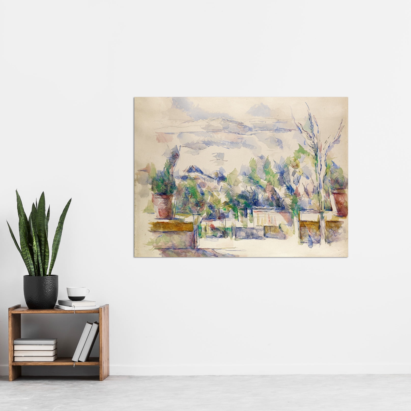 Paul Cezanne The Terrace At The Garden At Les Lauves Extra Large Art Print Wall Mural Poster Premium XL